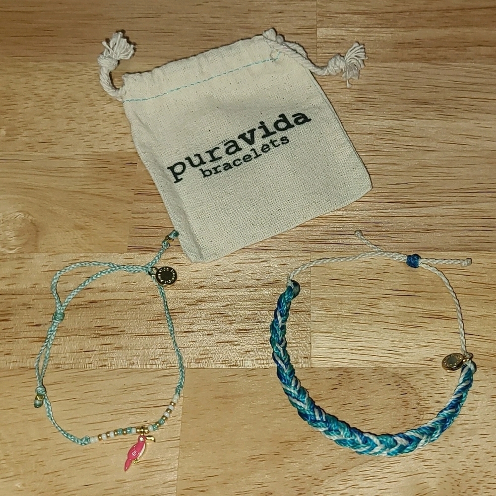 Pura Vida Turquoise and Pink Kids Bracelet Duo